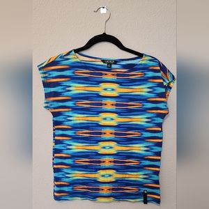Geometric Colored Short Sleeve Shirt